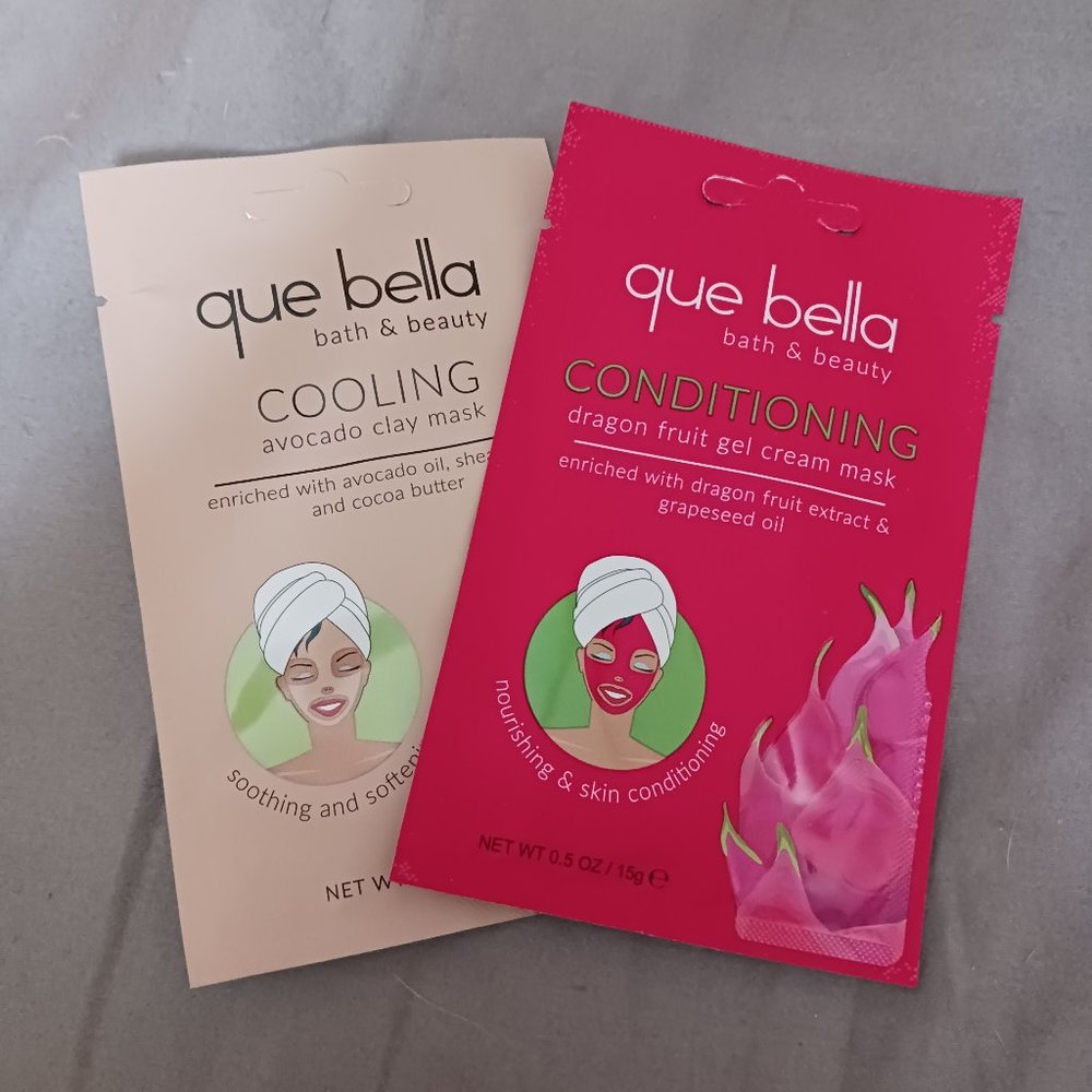 NWT! QUE BELLA FACE MASKS (2)